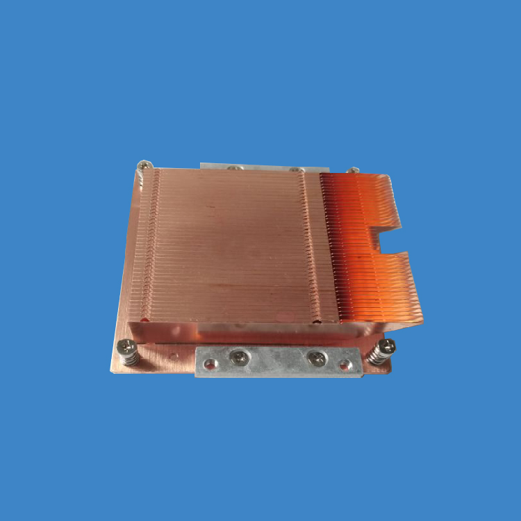 Copper plate soldered with zipper fins hearsink