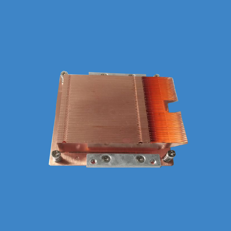 Copper plate soldered with zipper fins hearsink