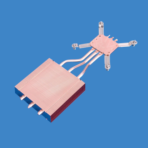 Heatpipe soldered with zipper fins hearsink for all in one computer