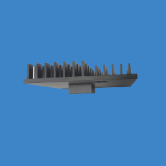 Customized Extruded fins heatsinks with black anodic oxidation