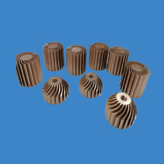 Customized Extruded fins heatsinks with golden anodic oxidation for LED light