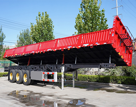 3axle truck 40feet Side Wall Dumper Dump Tipper Sloper Semi Trailers Tri for sale