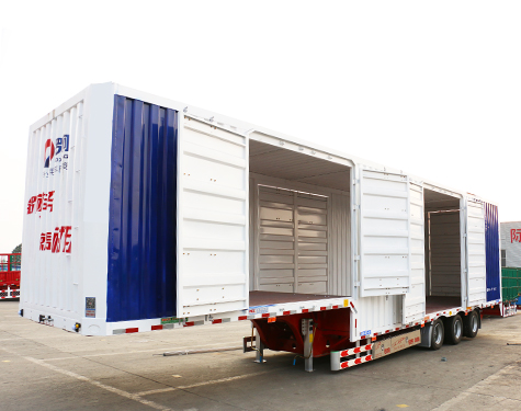 3Axle Truck 40feet Box Shipping Container Van Semi Trailers Tri for sale