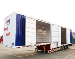 3Axle Truck 40feet Box Shipping Container Van Semi Trailers Tri for sale