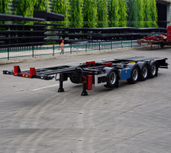 3Axle Truck 40feet Skeleton Skeletal Container Gooseneck Chassis Semi Trailers Tri for sale
