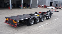3Axle Truck 40feet Skeleton Skeletal Container Gooseneck Chassis Semi Trailers Tri for sale
