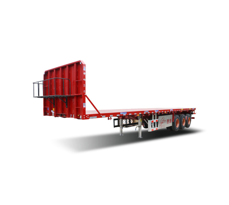 2Axle 3Axle Truck 40feet Flatbed Flat Semi Trailers Tri for sale