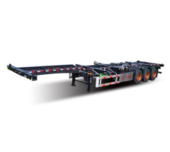 3Axle Truck 40feet Skeleton Skeletal Container Gooseneck Chassis Semi Trailers Tri for sale