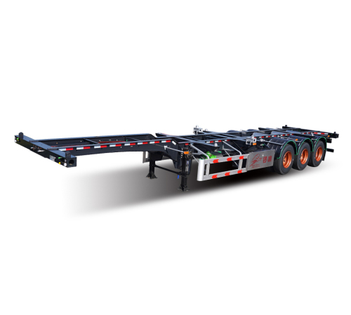 3Axle Truck 40feet Skeleton Skeletal Container Gooseneck Chassis Semi Trailers Tri for sale