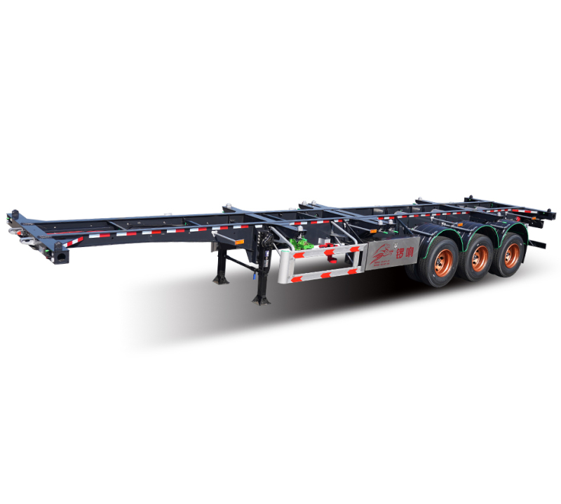 2Axle 3Axle Truck 40feet skeleton Skeletal Container Chassis Semi Trailers Tri for sale