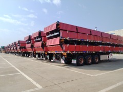 3axle truck 40feet Cargo Side Wall Drop Semi Trailers Tri for sale