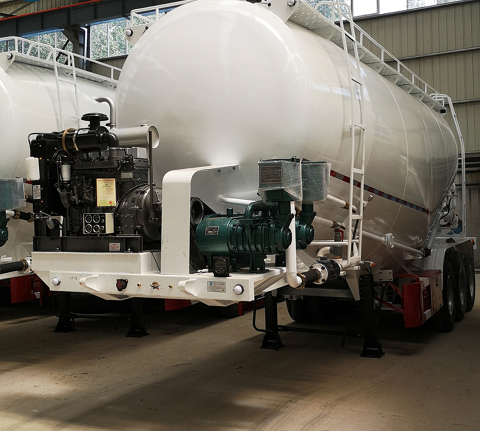 3Axle 40feet Truck Tanker bulk Cement Tank Semi Trailers Tri for Sale
