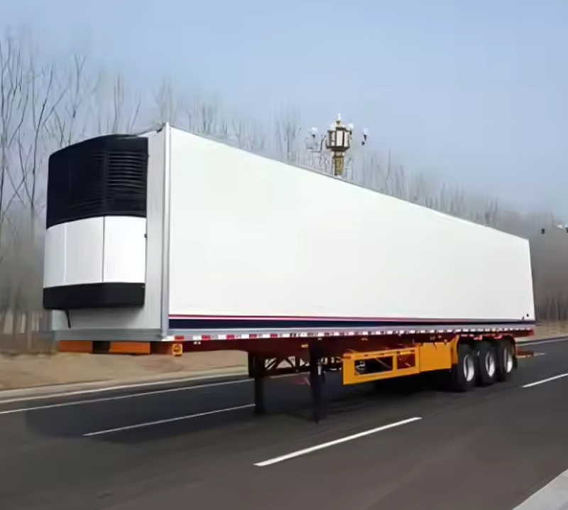 3axle 40feet Truck Refer Refrigerator Refrigerate Cold Fresh Food Storage Van Container Box Semi Trailer Tri for Sale