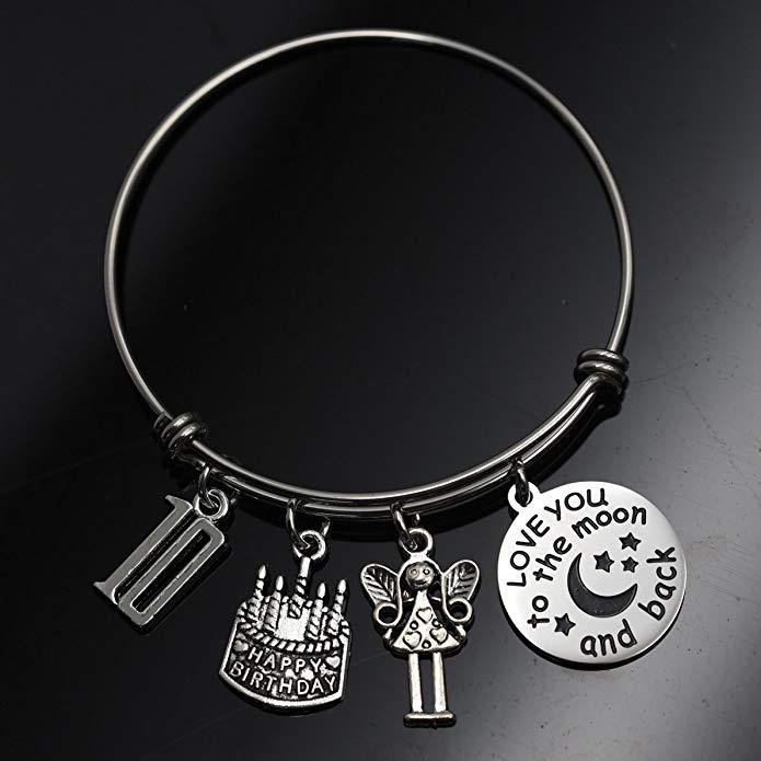 10th Birthday Gifts For Girls Gifts for Her Stainless Steel Expandable Bangle