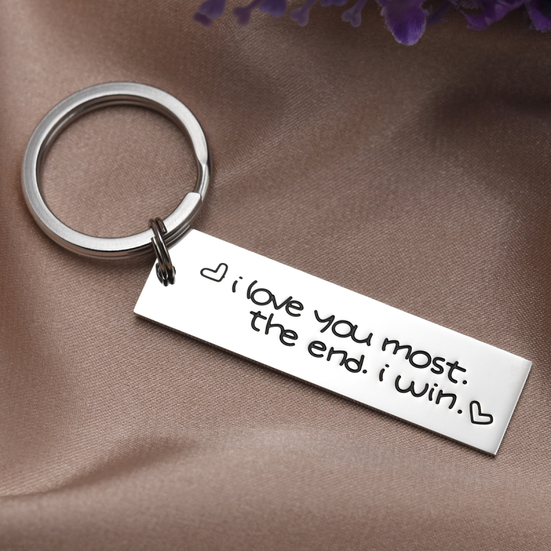 LParkin I Love You Most The End I Win Keychain for Couples Friendship Accessory Key Chain