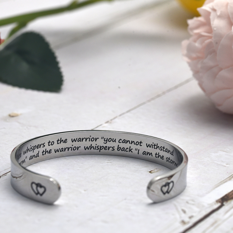 LParkin Encouragement Bracelet Warrior Bracelet Fate Whispers to The Warrior You Cannot Withstand The Storm. I Am The Storm