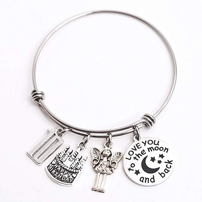 10th Birthday Gifts For Girls Gifts for Her Stainless Steel Expandable Bangle