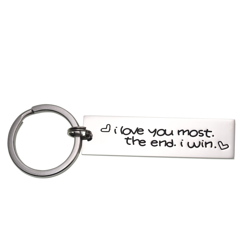 LParkin I Love You Most The End I Win Keychain for Couples Friendship Accessory Key Chain