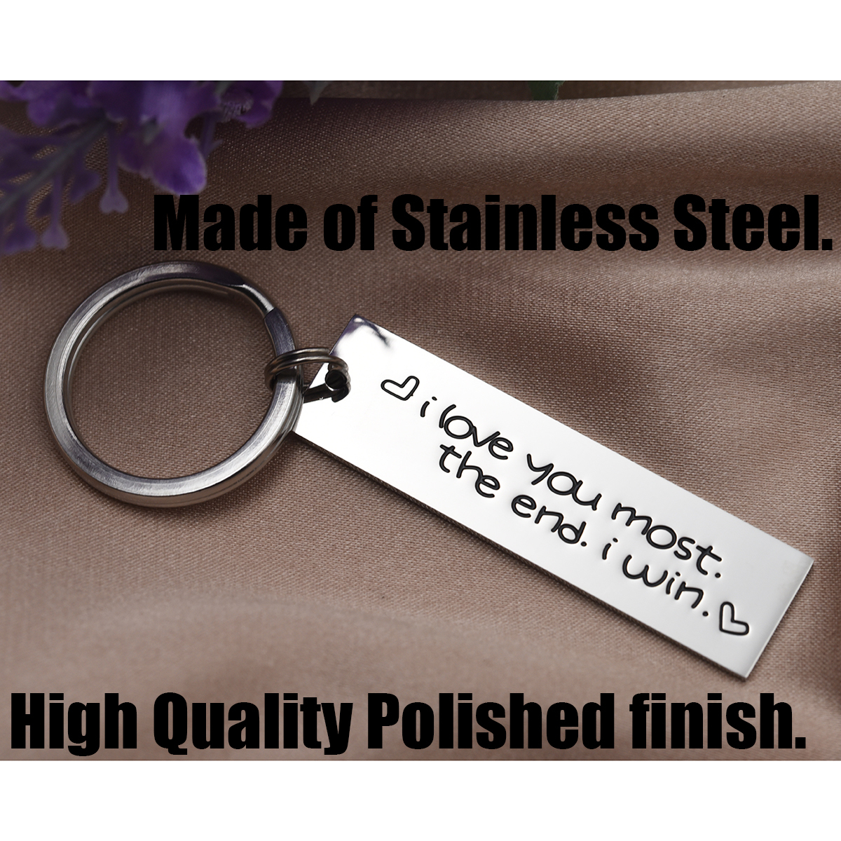 LParkin I Love You Most The End I Win Keychain for Couples Friendship Accessory Key Chain
