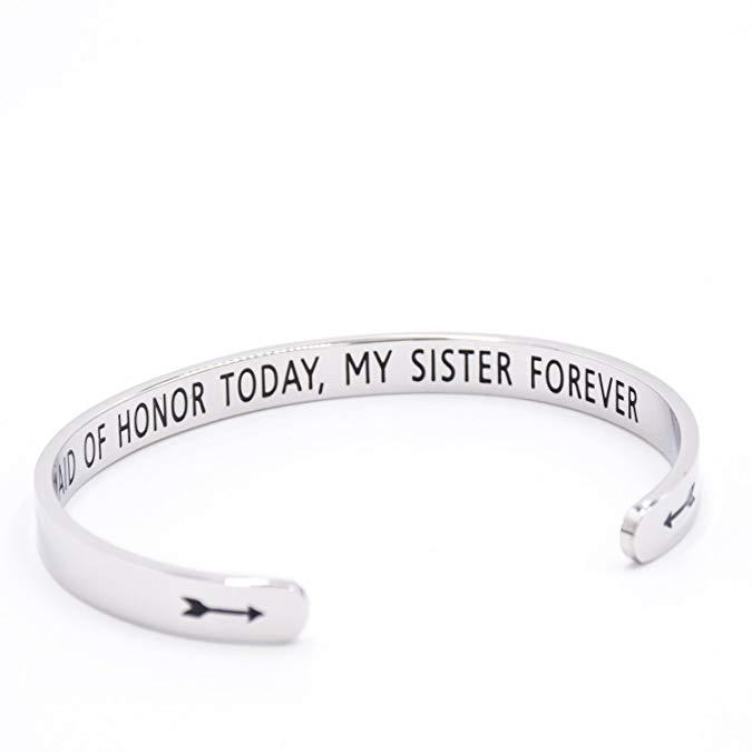 My Maid of Honor Today My Sister Forever Bracelet Gift Friends Sisters Wedding Birthday