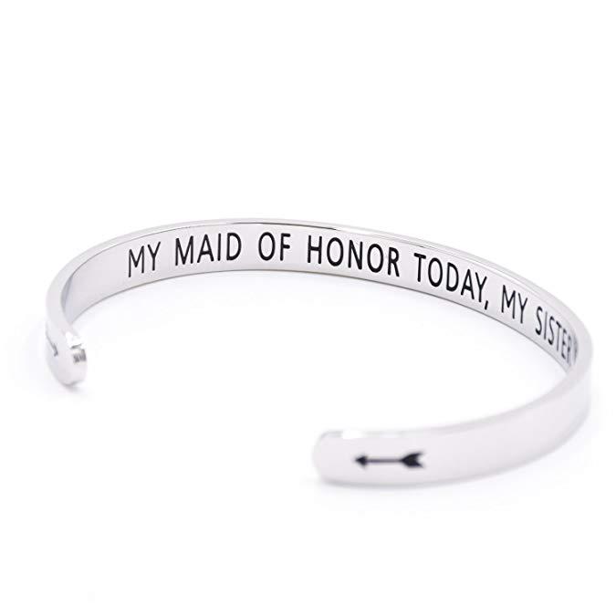 My Maid of Honor Today My Sister Forever Bracelet Gift Friends Sisters Wedding Birthday