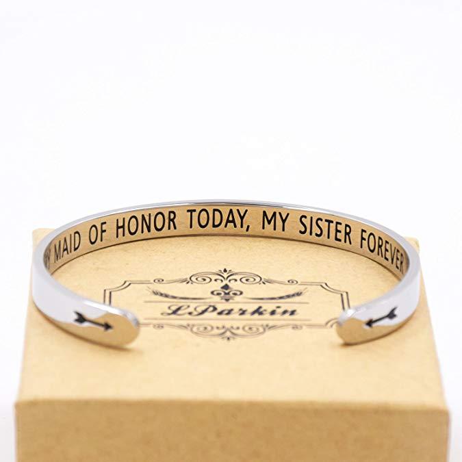 My Maid of Honor Today My Sister Forever Bracelet Gift Friends Sisters Wedding Birthday