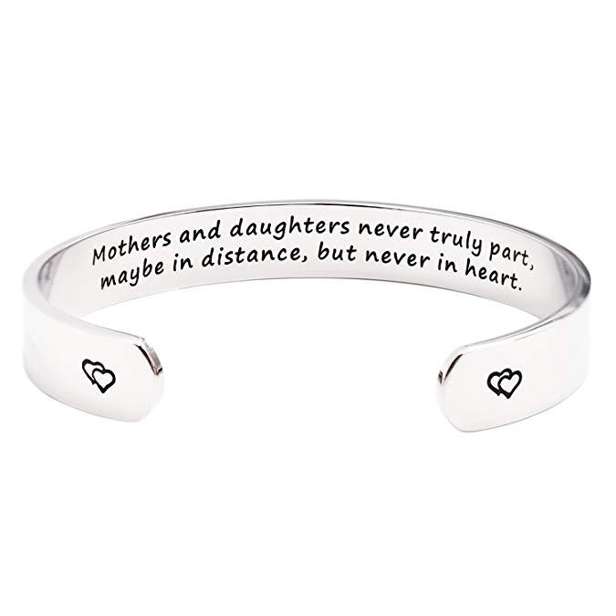 Mothers and Daughters Never Truely Part Maybe In Distance But  In Heart Bracelet