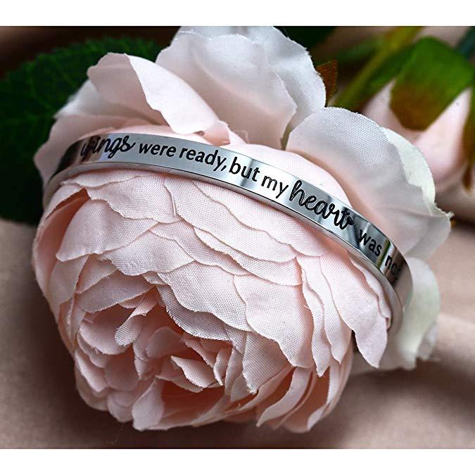 LParkin Memorial Bracelets Your Wings were Ready But My Heart was Not Pet Dog Cat Remembrance Gifts Memorial Gifts for Loss of Mother Commemorative Je