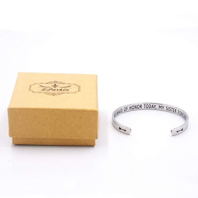 My Maid of Honor Today My Sister Forever Bracelet Gift Friends Sisters Wedding Birthday