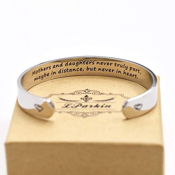 Mothers and Daughters Never Truely Part Maybe In Distance But  In Heart Bracelet