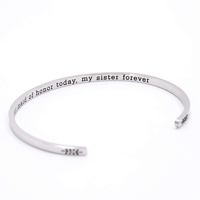 My Maid of Honor Today My Sister Forever Bracelet Gift Friends Sisters Wedding Birthday