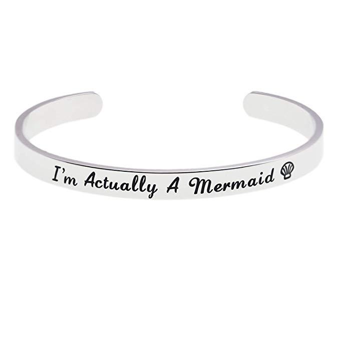 LParkin I'm Actually a Mermaid Bracelet Beach Jewelry Boho Bracelets Mermaid Jewelry Beach Sea Bracelet