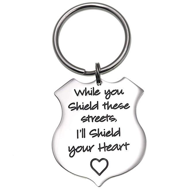 LParkin Officer Gift Sheriff Gifts When You Shield These Streets I Will Shield Your Heart