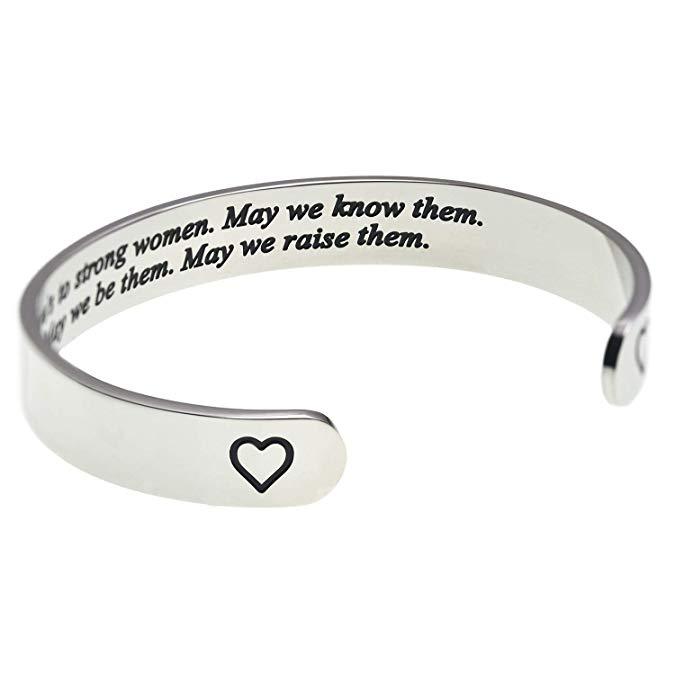 LParkin Sister to Sister Gift Empowered Women Jewerly Here's to Strong Women May we Know Them May we be Them Bracelet