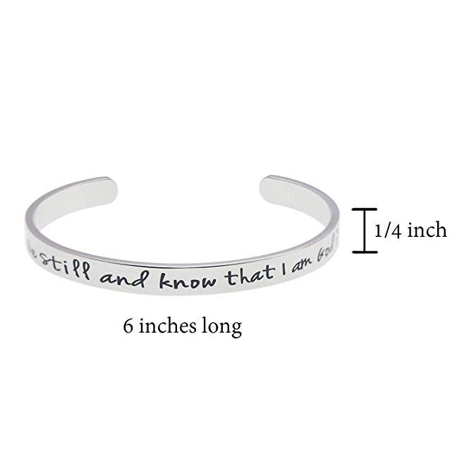 Be Still and Know That I am God Bracelet Encouragment Bracelet Stacking Religious Christian Bracelets Psalm 46:10 Bible Verse Bracelet