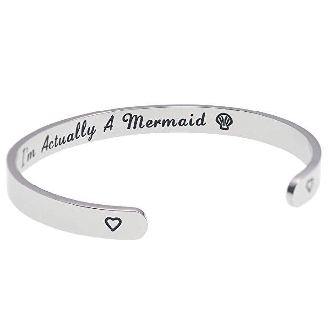 LParkin I'm Actually a Mermaid Bracelet Beach Jewelry Boho Bracelets Mermaid Jewelry Beach Sea Bracelet