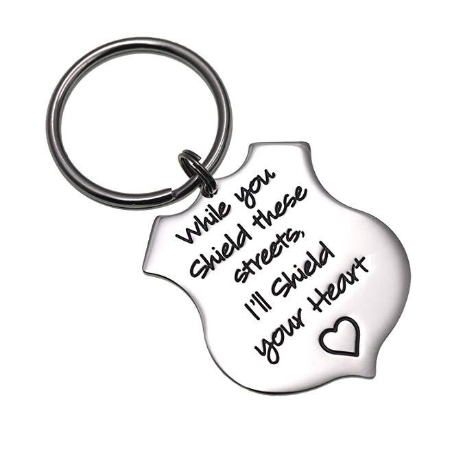LParkin Officer Gift Sheriff Gifts When You Shield These Streets I Will Shield Your Heart