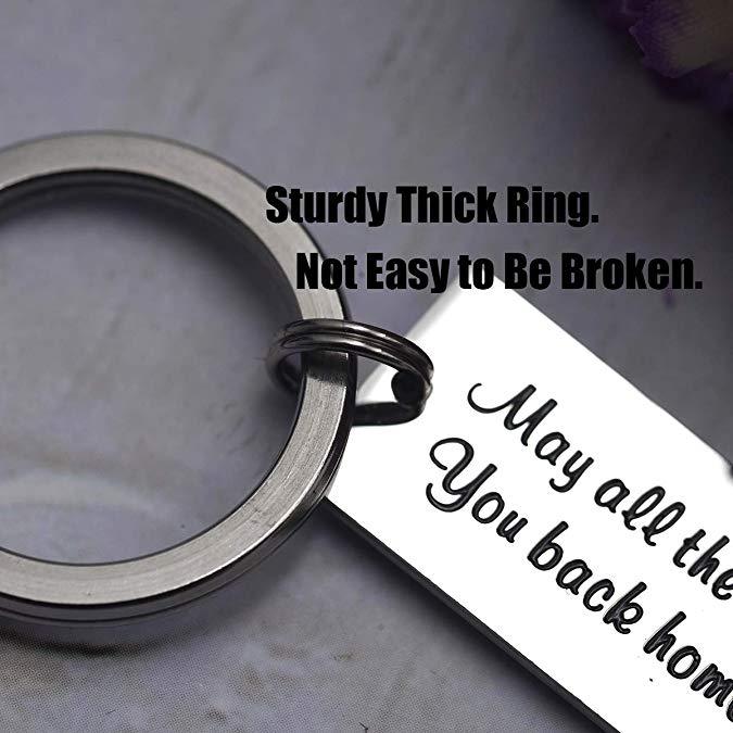 Truck Driver Gifts Key Chain May All The Roads Lead You Back Home to Me Keychain Couple Gifts for Him Long Distance Relationship Gift for Trucker