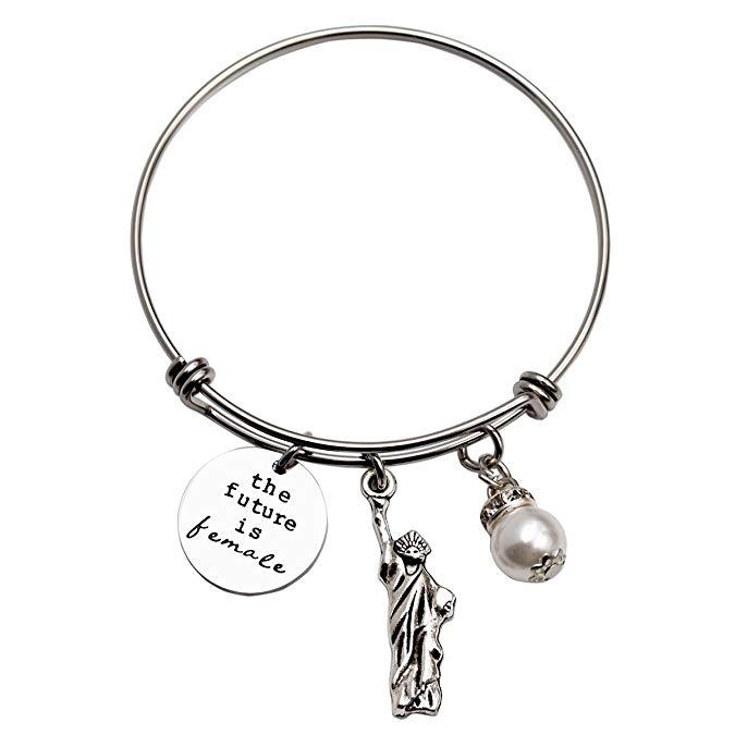 LParkin The Future is Female Bracelet bangle Stainless Steel Self Love Feminism Feminist Bracelets