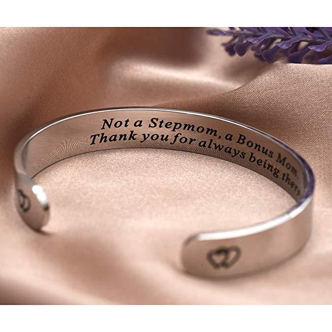 LParkin Not a Stepmom a Bonus Mom Stepmom Gift Jewelry Bracelet for Stepmon Birthday Gifts