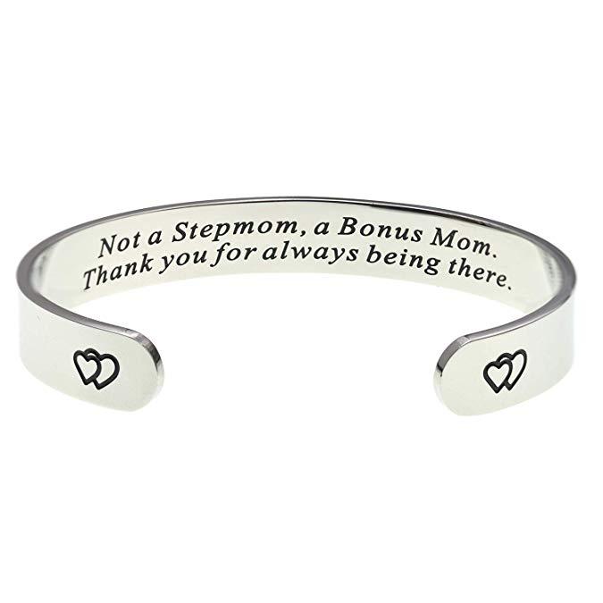 LParkin Not a Stepmom a Bonus Mom Stepmom Gift Jewelry Bracelet for Stepmon Birthday Gifts