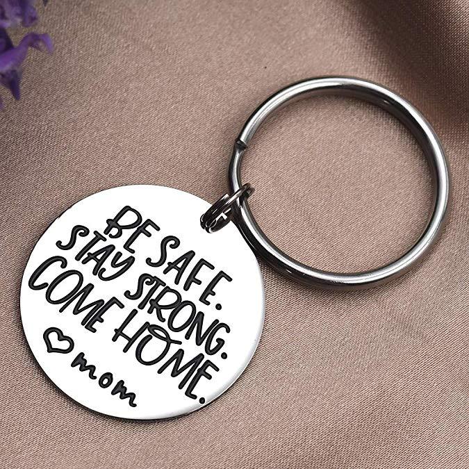 LParkin Deployment Keychain Be Safe Stay Strong Come Home Love Mom Grandma Sister Wife Marines Military