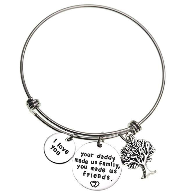 LParkin Your Daddy Made Us Family You Made Us Friends Wedding Gift for Stepdaughter Stepmother Gift for Stepdaughter Daddy's Girl Stepfamily Stepdaugh