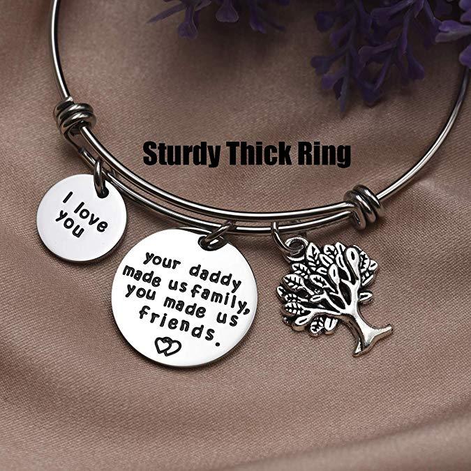 LParkin Your Daddy Made Us Family You Made Us Friends Wedding Gift for Stepdaughter Stepmother Gift for Stepdaughter Daddy's Girl Stepfamily Stepdaugh