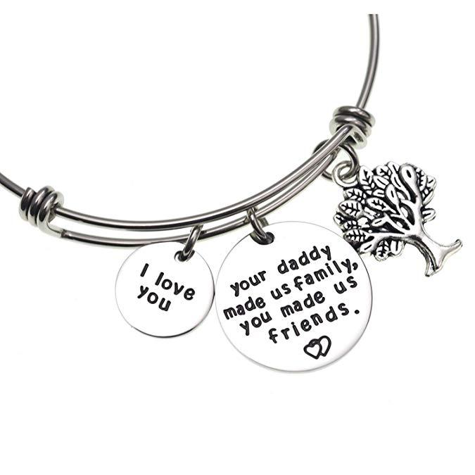 LParkin Your Daddy Made Us Family You Made Us Friends Wedding Gift for Stepdaughter Stepmother Gift for Stepdaughter Daddy's Girl Stepfamily Stepdaugh