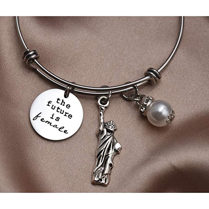 LParkin The Future is Female Bracelet bangle Stainless Steel Self Love Feminism Feminist Bracelets