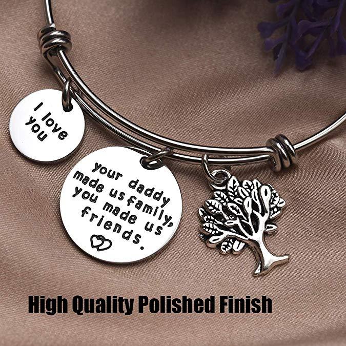 LParkin Your Daddy Made Us Family You Made Us Friends Wedding Gift for Stepdaughter Stepmother Gift for Stepdaughter Daddy's Girl Stepfamily Stepdaugh