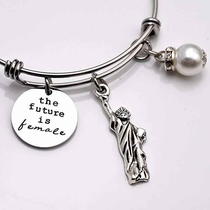 LParkin The Future is Female Bracelet bangle Stainless Steel Self Love Feminism Feminist Bracelets