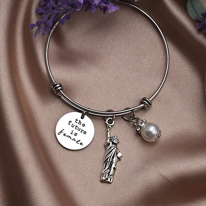 LParkin The Future is Female Bracelet bangle Stainless Steel Self Love Feminism Feminist Bracelets