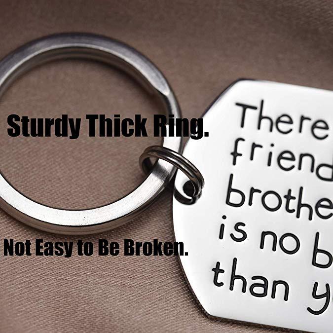 LParkin Brother Gifts Keychain There is No Better Friend Than a Brother and There is No Better Brother Than You Gift for Friend Family Jewelry